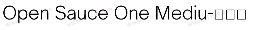 Open Sauce One Mediu字体转换